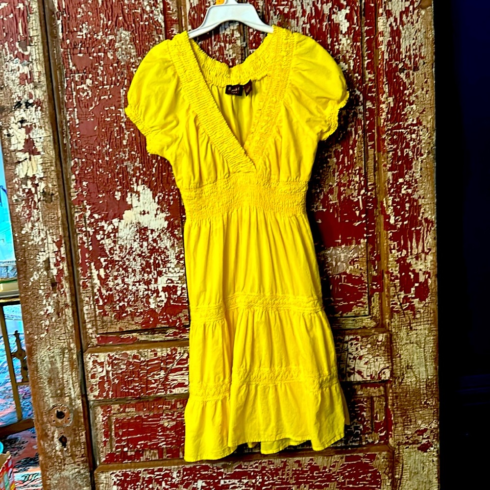 Adorable sunny yellow sun dress